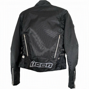 ICON armoured black motorcycle jacket